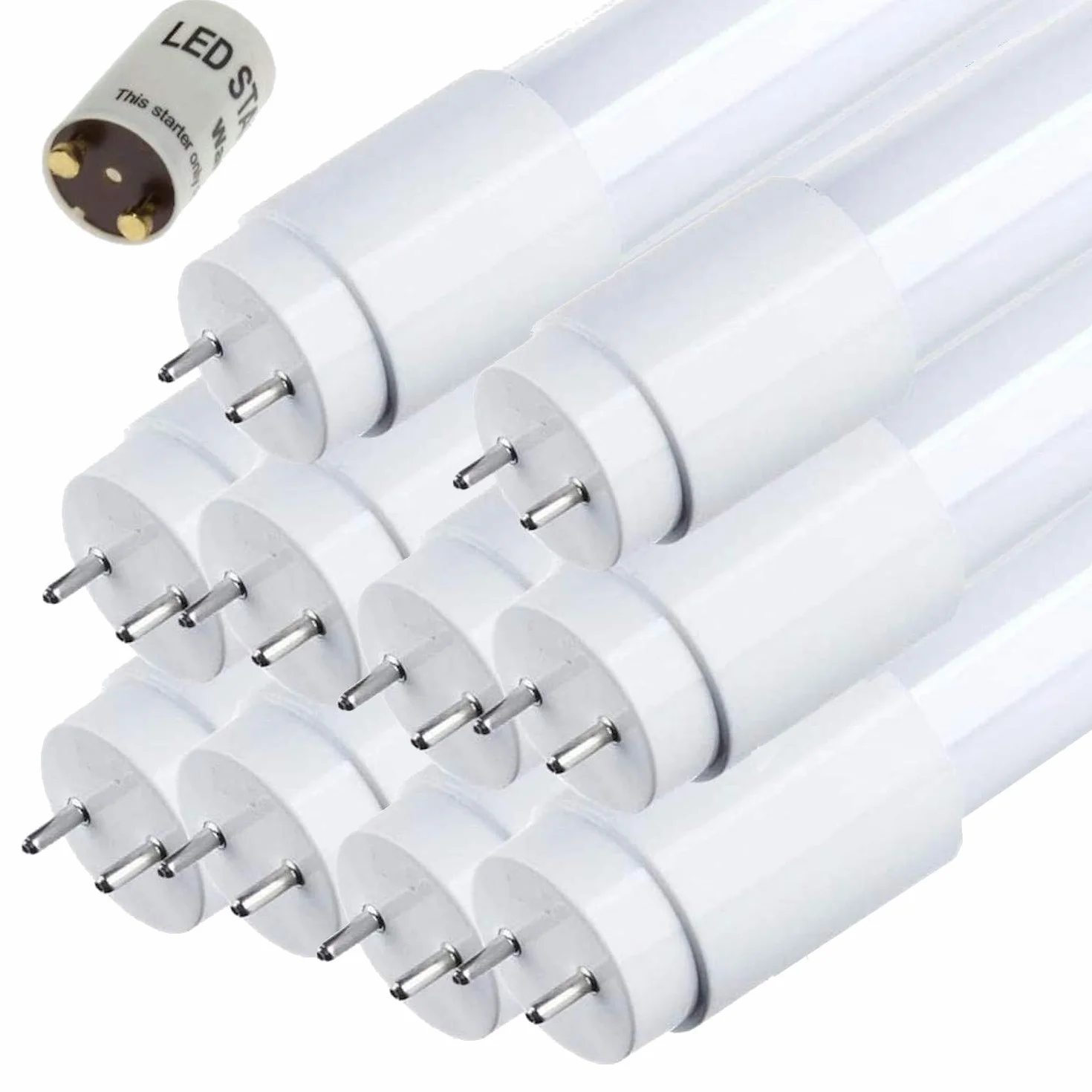 Sigmaled lighting - TUBO LED T8 G13 60cm 9W PROFESSIONALE - Alta efficienza 1170lm (130lm/W) - Luce bianca FREDDA 6000K - Sostituisce neon 18W - Fascio 300° - LED starter fornito - PACK da 10