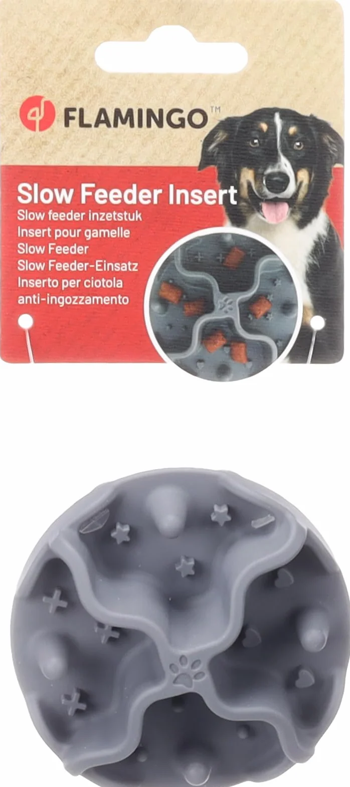 WOOPY Inserto per Ciotola Anti-INGOZZAMENTO Grigio 8cm