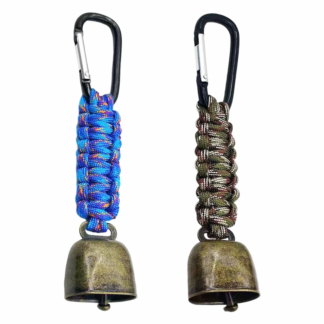 2 Pezzi Campanelli Anti-Orso in Metallo Vintage Mini Campanacci Anti-Perdita per Escursioni Campanelli in Rame per Zaino, Animali Domestici, Decorazioni e Attività Outdoor