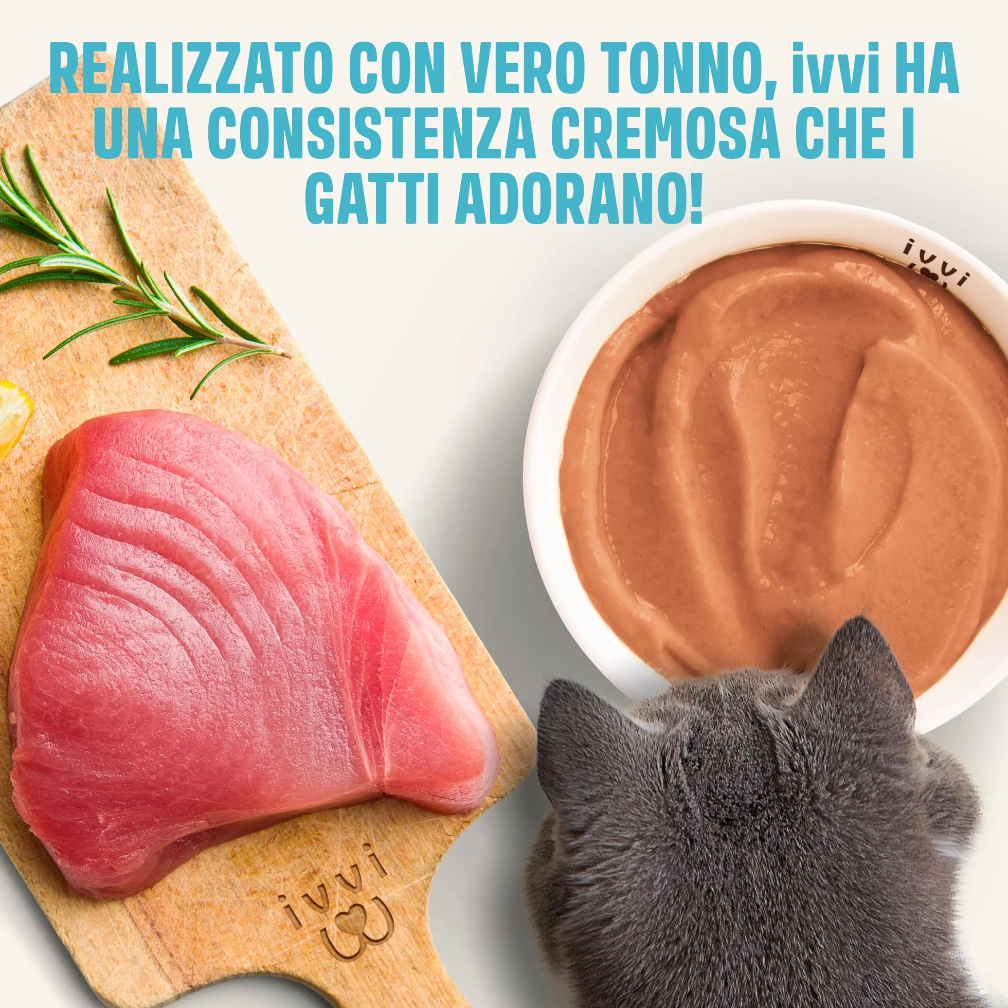 ivvi Essenza Multivitaminica per Gatti – snack cremoso con vero tonno – con vitamine del gruppo B, vitamine A, D3 ed E, biotina, L-lisina, magnesio e cozza verde – 30 x 15 g