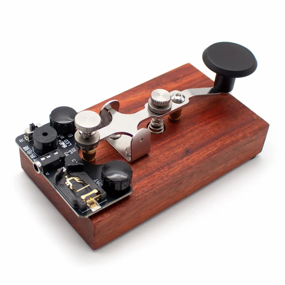 Tasto di Addestramento Manuale Tasto Codice Morse K-8 CW Morse Keyer Onde Corte Hf + Pannello di Pratica con Suoni E Luci