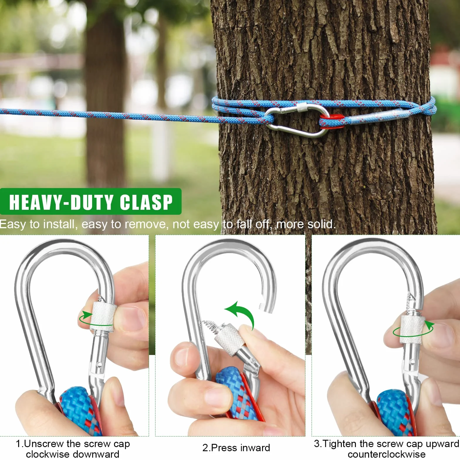 Cavo per cani da campeggio, 15,2 m, portatile, con guinzaglio da 3 m, per cani fino a 90,7 kg, linea di guinzaglio riflettente portatile per cantiere, parco e esterni (blu)