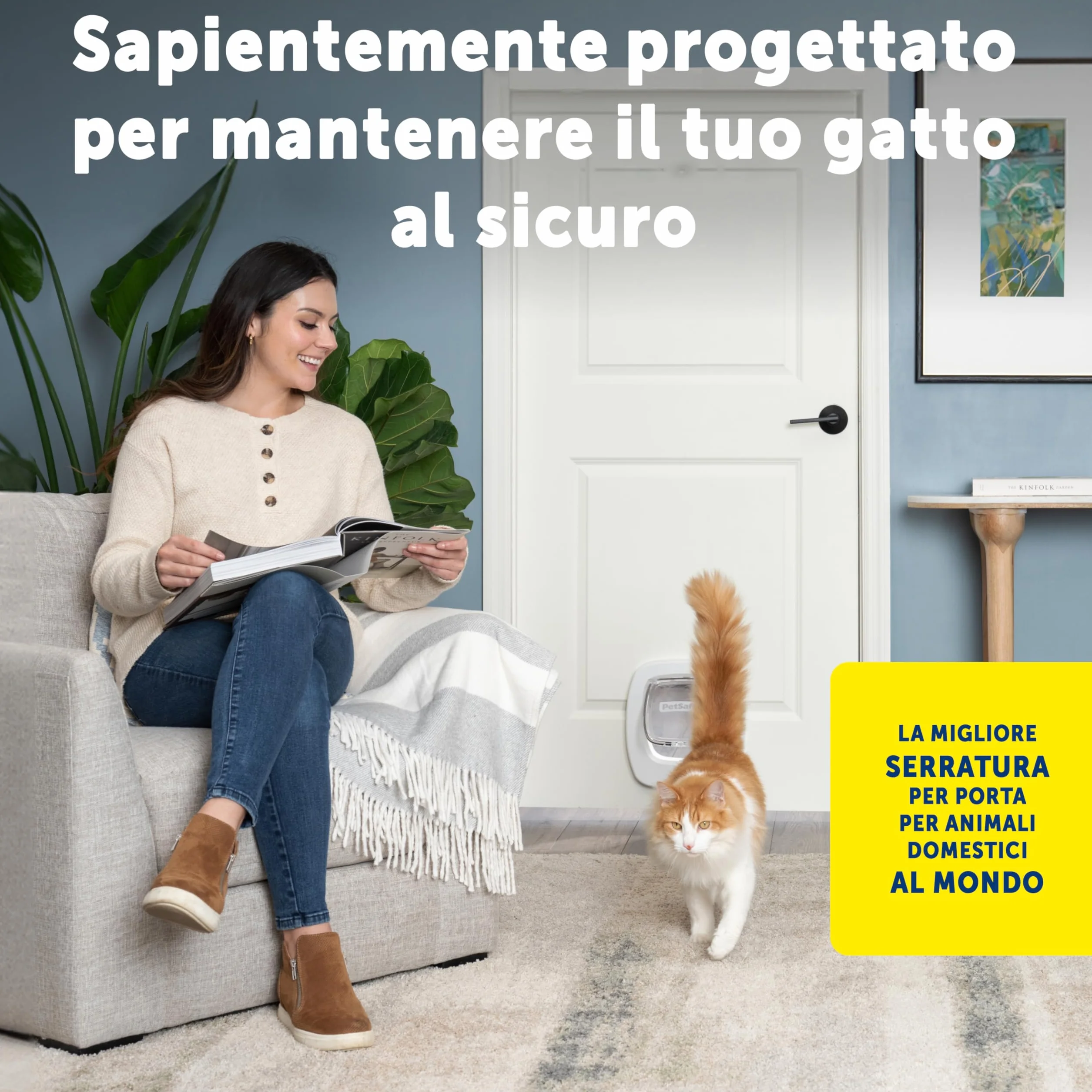 PetSafe - Gattaiola Big Cat - Porta per Animali Interna ed Esterna - Blocco a 4 Vie e Aletta a Chiusura Morbida - Per Gatti e Cani Piccoli