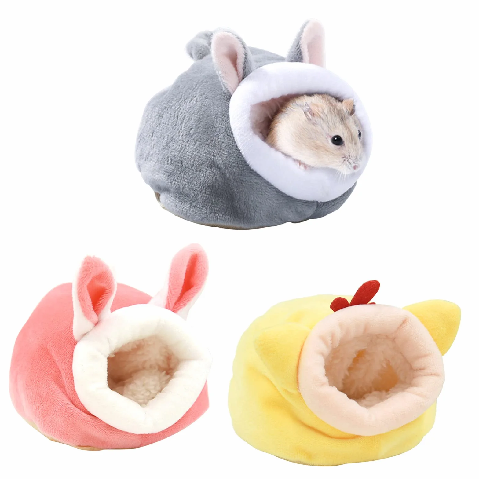 Casa per criceti Nido di porcellini d'India Letto per dormire per piccoli animali Letto invernale caldo in velluto morbido accessori per roditori/porcellini d'India criceto accessori per la casa del