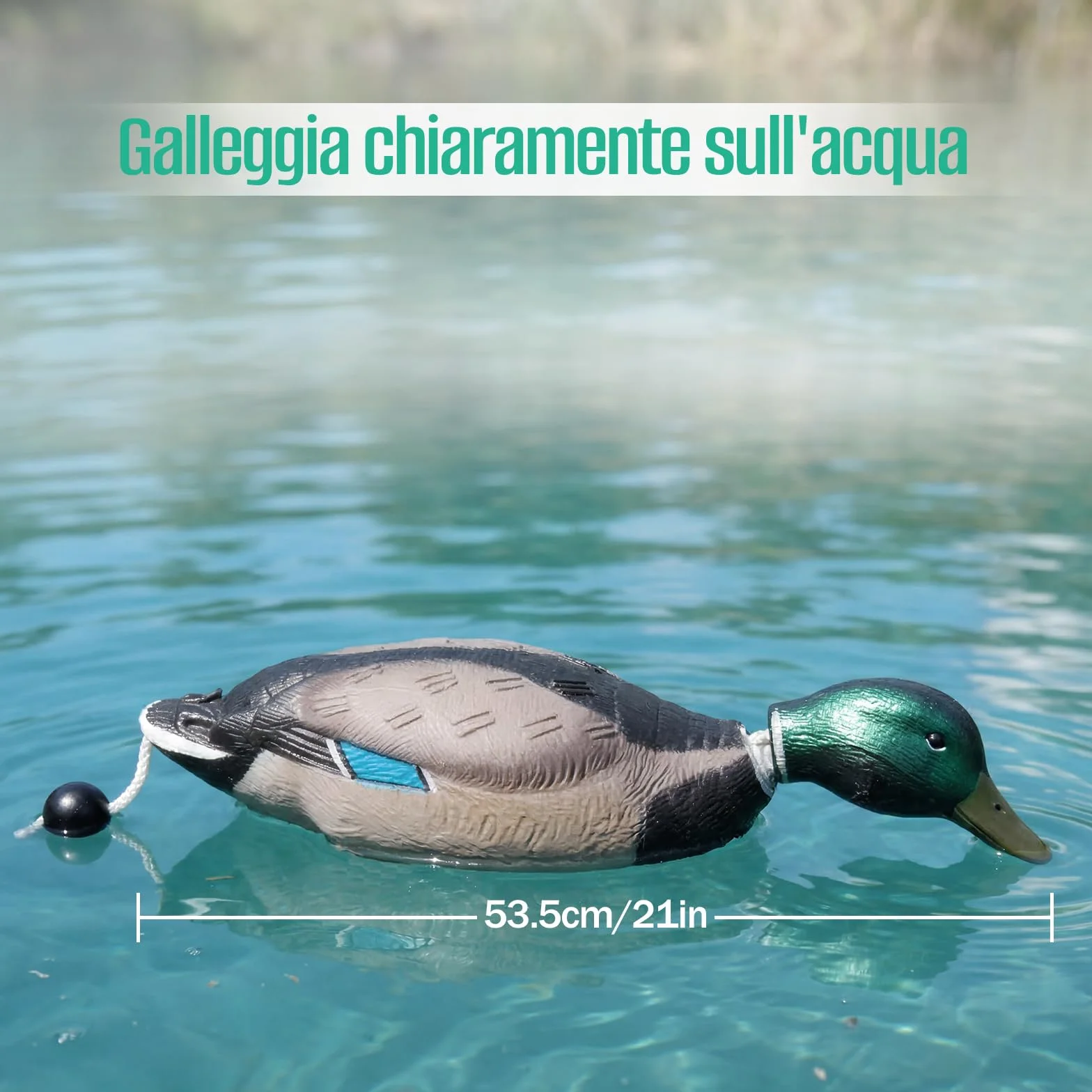 Dummy per Addestramento Cani, Dummy da Riporto Anatra con Codolo da Lancio, Dummy Impermeabile per Addestramento Cani, Anatra in Eva, Finto Cercitore per Cuccioli oi da Caccia Adulti