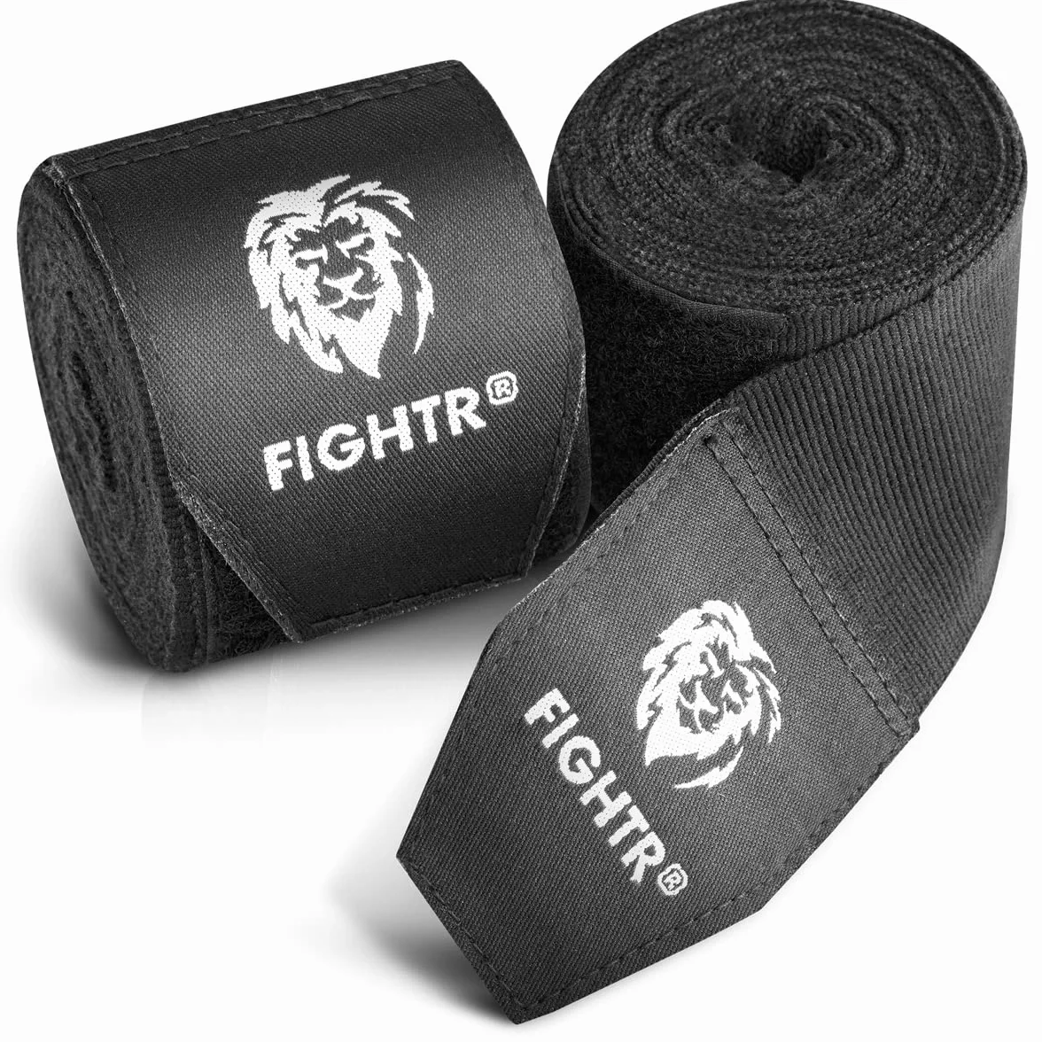 FIGHTR Bende Boxe Max stabilità e Sicurezza 4m Mezzo Bendaggi Elastici con Anello per Il Pollice per Boxe MMA Mauy Thai Box Bandage Sport Set di 2