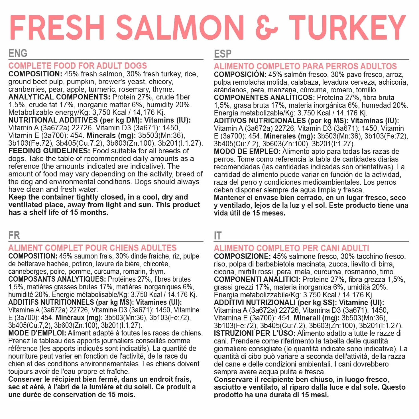 Arquivet Salmone Fresco & Tacchino 10 Kg Mangime umido al salmone e tacchino