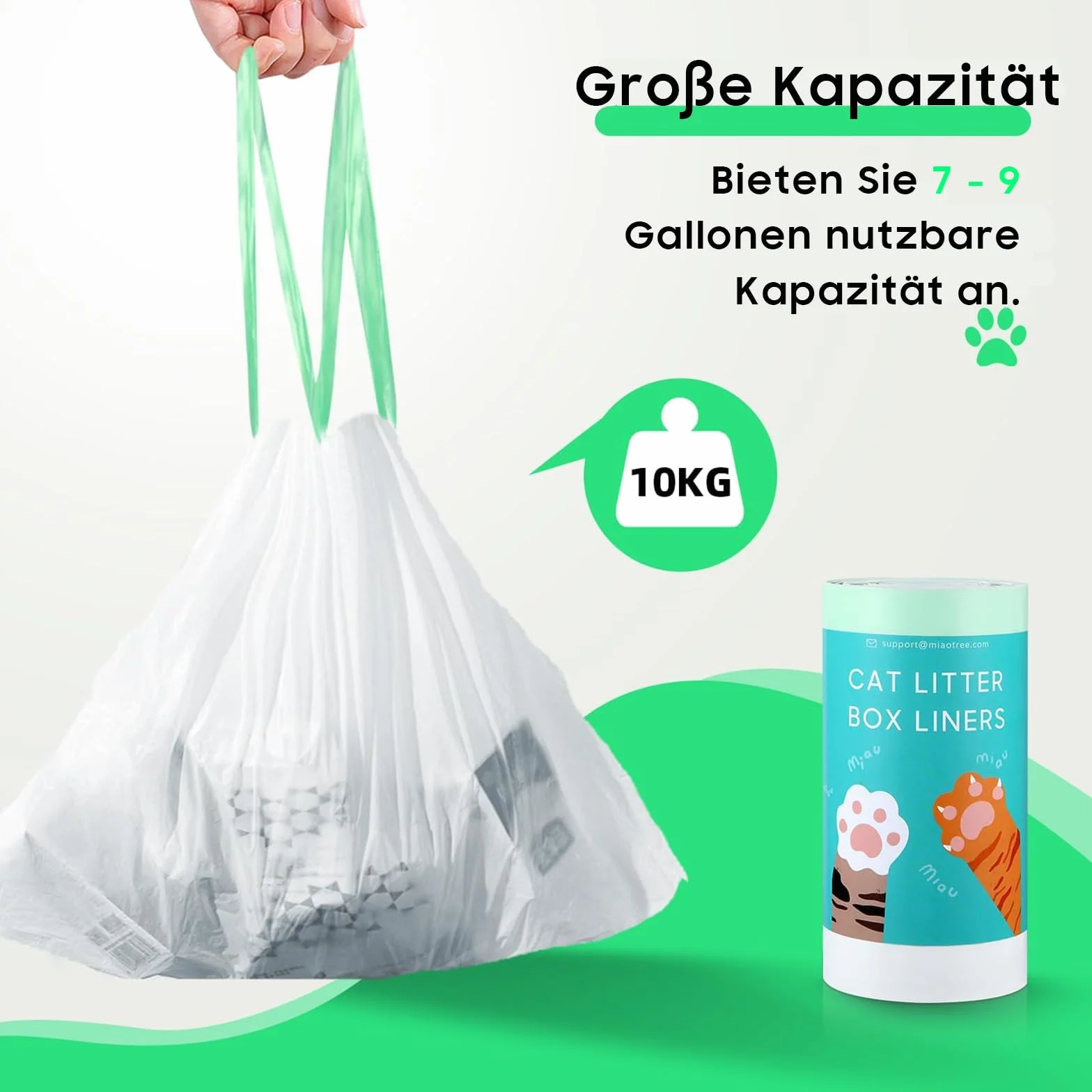 60 sacchetti per lettiera per gatti Pura MAX Pura X, accessori di ricambio, sacchetti per lettiera per gatti con cordini, resistenti ai graffi, per lettiera elettrica autopulente