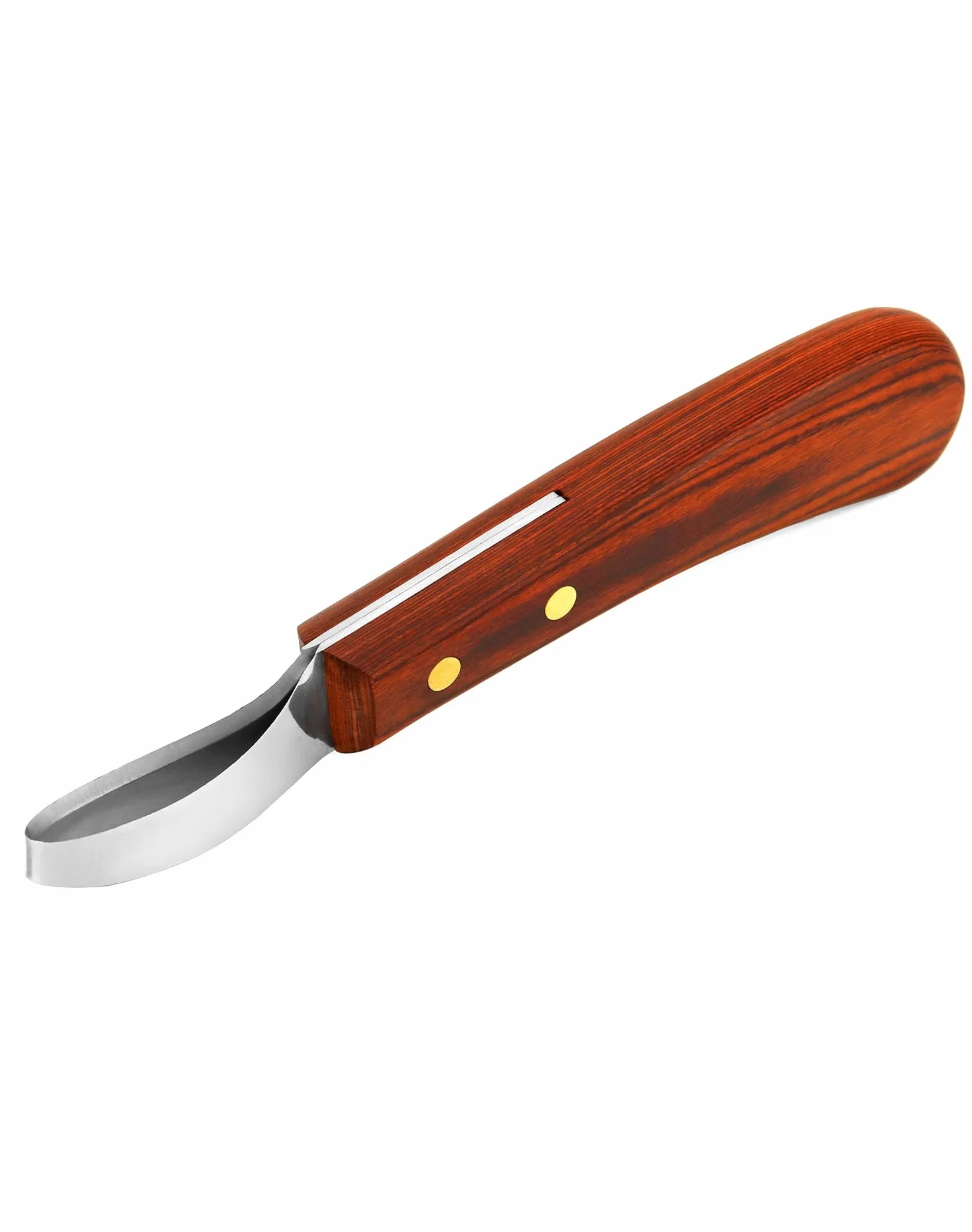 QWORK Coltello per Zoccoli Acciaio Inossidabile Coltello ad Anello Strumento Rifinitura Cavalli